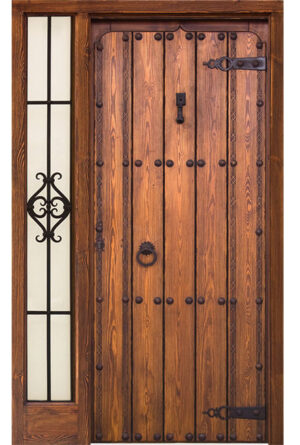 Puerta rústica madera fijo